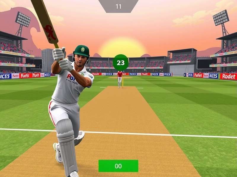 VR Cricket Pro Battlers batting interface